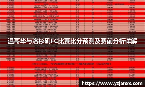 温哥华与洛杉矶FC比赛比分预测及赛前分析详解